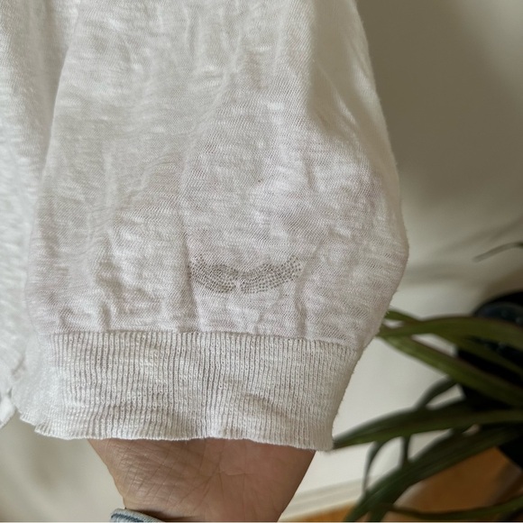 Zadig & Voltaire Daphnee Light Asymmetrical Cotton Cardigan Size S White - Picture 5 of 6